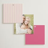 "Whimsical Hand Illustrated Crest" - Wedding Favor Tags in Peony by Jackie Crawford - Back of Card Options