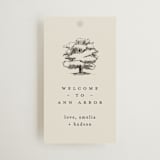 "White Oak" - Wedding Favor Tags in Dove by Amy Kross - Front