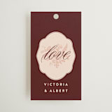 "Museum" - Wedding Favor Tags in Burgundy by Nazia Hyder - Front
