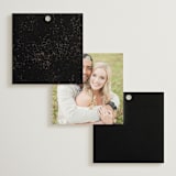 "Side by Side" - Wedding Favor Tags in Tuxedo by Orasie - Back of Card Options