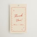 "Party On!" - Wedding Favor Tags in Sangria Spark by Zove Ahhh - Front