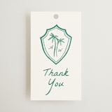 "Palm Tree Crest" - Wedding Favor Tags in Palm by Erika Firm - Front
