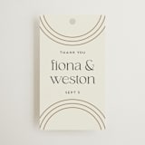 "Curves" - Wedding Favor Tags in Chiffon by Amy Payne - Front