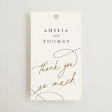 "The Wedding" - Wedding Favor Tags in Marshmallow by Kaydi Bishop - Front