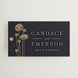 "Nouveau flowers" - Wedding Favor Tags in Navy by Ana de Sousa - Front