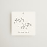 "Balanced" - Wedding Favor Tags in Milk White by Robin Ott - Front