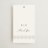 "Pearls" - Wedding Favor Tags in Silk by mo kelley - Front