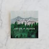 "Adventure Awaits" - Wedding Favor Tags in Smoke by Elly - Front
