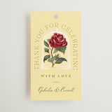 "Enchanted Rose from Disney's Beauty & The Beast" - Wedding Favor Tags in Mimosa by Leah Bisch - Front