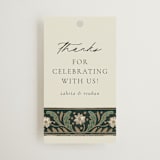 "Frame" - Wedding Favor Tags in Emerald by Jen Owens - Front