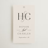 "HONOR" - Wedding Favor Tags in Ivory by Melanie Kosuge - Front