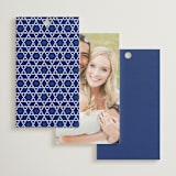 "Pomegranate Floral Frame" - Wedding Favor Tags in Royal by Nam Bourassa - Back of Card Options