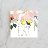 "Spring Blooms" - Wedding Favor Tags in Blush by Susan Moyal - Front