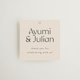 "Ayumi" - Wedding Favor Tags in Ivory by Melanie Kosuge - Front