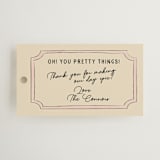 "Modern Fairy Tale" - Wedding Favor Tags in Linen by Helena Vitto - Front