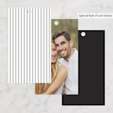 "Wedding Plaid" - Wedding Favor Tags in Obsidian by Jill Means - Back of Card Options