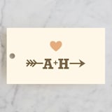 "Love Struck" - Wedding Favor Tags in Pale Salmon Peach by The Social Type - Front