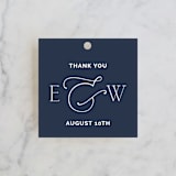 "Forever Intertwined" - Wedding Favor Tags in Navy by Lindsay Stetson Thompson - Front