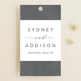 "Geo Chic" - Wedding Favor Tags in Charcoal by Hooray Creative - Front