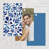 "Wildflower Floral" - Wedding Favor Tags in Navy by Katharine Watson - Back of Card Options