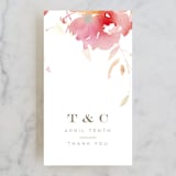 "Stately Florals" - Wedding Favor Tags in Poppy by Lori Wemple - Front