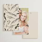 "Botanical Edge" - Wedding Favor Tags in Latte by Susan Moyal - Back of Card Options