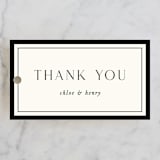 "Simple Elegance" - Wedding Favor Tags in Onyx by Monika Konieczna - Front