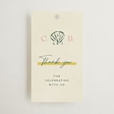 "Coastal Drift" - Wedding Favor Tags in Island Citrus by Pixel and Hank - Front