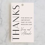 "Ascent" - Wedding Favor Tags in Ecru by Erica Krystek - Front