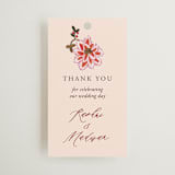 "Indian floral chintz lush" - Wedding Favor Tags in Ivory by Caroline Bonne Muller - Front