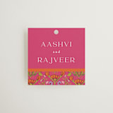 "Varna" - Wedding Favor Tags in Fuchsia by Pati Cascino - Front