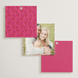 "Varna" - Wedding Favor Tags in Fuchsia by Pati Cascino - Back of Card Options