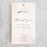 "Cherry Blossoms" - Wedding Favor Tags in Cherry Blossom by Stephanie Hawkes - Front