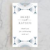 "AKARI" - Wedding Favor Tags in Wave by Melanie Kosuge - Front