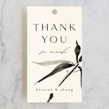 "Bambusa" - Wedding Favor Tags in Almond by Anastasia Makarova - Front