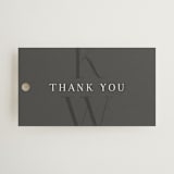 "Over Monogram" - Wedding Favor Tags in Stormy by Jessica Williams - Front