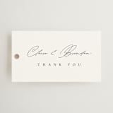 "Gilded Border" - Wedding Favor Tags in Silk by Kelly Schmidt - Front