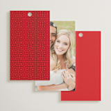"HAPPINESS x 2" - Wedding Favor Tags in Ruby by Melanie Kosuge - Back of Card Options