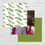 "Simple Pine Branches" - Wedding Favor Tags in Vanilla by Mere Paper - Back of Card Options