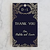"Wedding Enchantment" - Wedding Favor Tags in Midnight by Chris Griffith - Front
