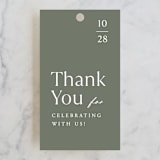 "Modern Bookmark" - Wedding Favor Tags in Cactus by Jill Means - Front