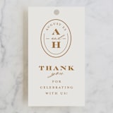 "Date Stamp" - Wedding Favor Tags in Wool by Jill Means - Front