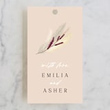 "Bohemian Pampas" - Wedding Favor Tags in Sand by Kaydi Bishop - Front