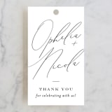 "Us" - Wedding Favor Tags in Tuxedo by Leah Bisch - Front
