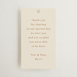 "Floral Type Arch" - Wedding Favor Tags in Cream by Baumbirdy - Front