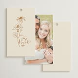 "Floral Type Arch" - Wedding Favor Tags in Cream by Baumbirdy - Back of Card Options