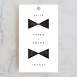 "Beau tied" - Wedding Favor Tags in Tuxedo by Gwen Bedat - Front