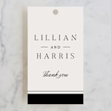 "Cambridge" - Wedding Favor Tags in Tuxedo by Amy Kross - Front