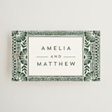 "Block Print Frame" - Wedding Favor Tags in Fern by Katharine Watson - Front