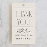 "Moderne" - Wedding Favor Tags in Graphite by Everett Paper Goods - Front